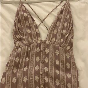 Low-cut button front sundress